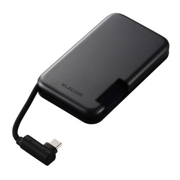 ESD-EPB0500GBK SSD 外付け 500GB USB3.2(Gen2) 読込最大1000MB/s マグネット付き USB-Cケーブル一体型 ポータブル ブラック メーカー直送