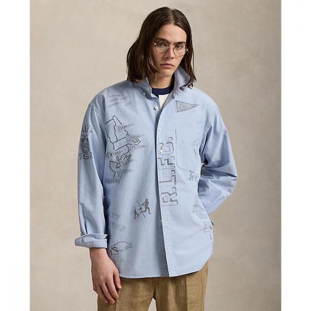 ポロラルフローレンメンズリネンコットンビッグシャツ (MNPOWOV16824401400)