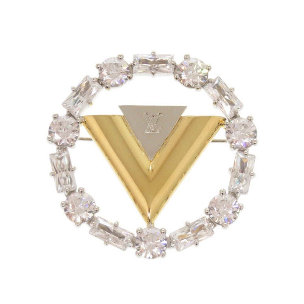 新品同様 ブローチ V フォー ヴィトン M02263 ブローチ メタル/ラインストーン シルバー LV 0437【中古】 レディース