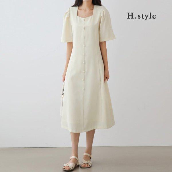 HスタイルWBガーデンワンピース/夏/ビッグサイズ/OPS/ワンピース/シフォン/ホームウェア/カジュアル/ラウンジ/ルーズフィット