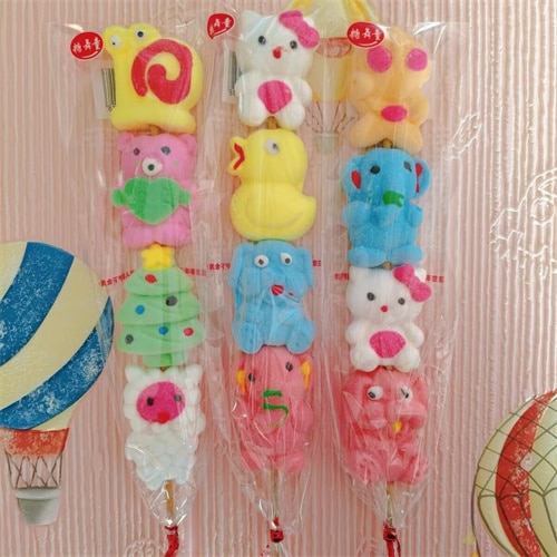 漫画のロリポップ串刺 お年玉しコットンソフトキャンディと懐かしいスナックのミックス 誕生日プレゼント 子供の贈り物