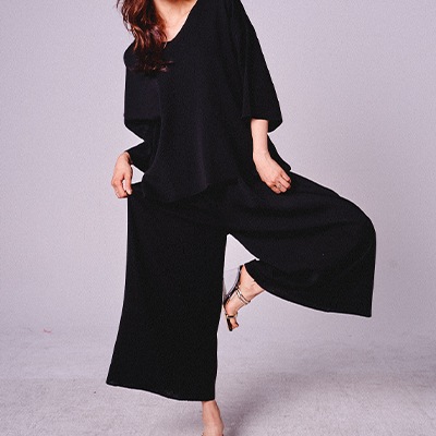 高い品質 fashion korea 韓国ファッション 2setLiberte 夏ニットセットアップ ニット パンツおしゃれコーデ ワイドパンツ セットアップ