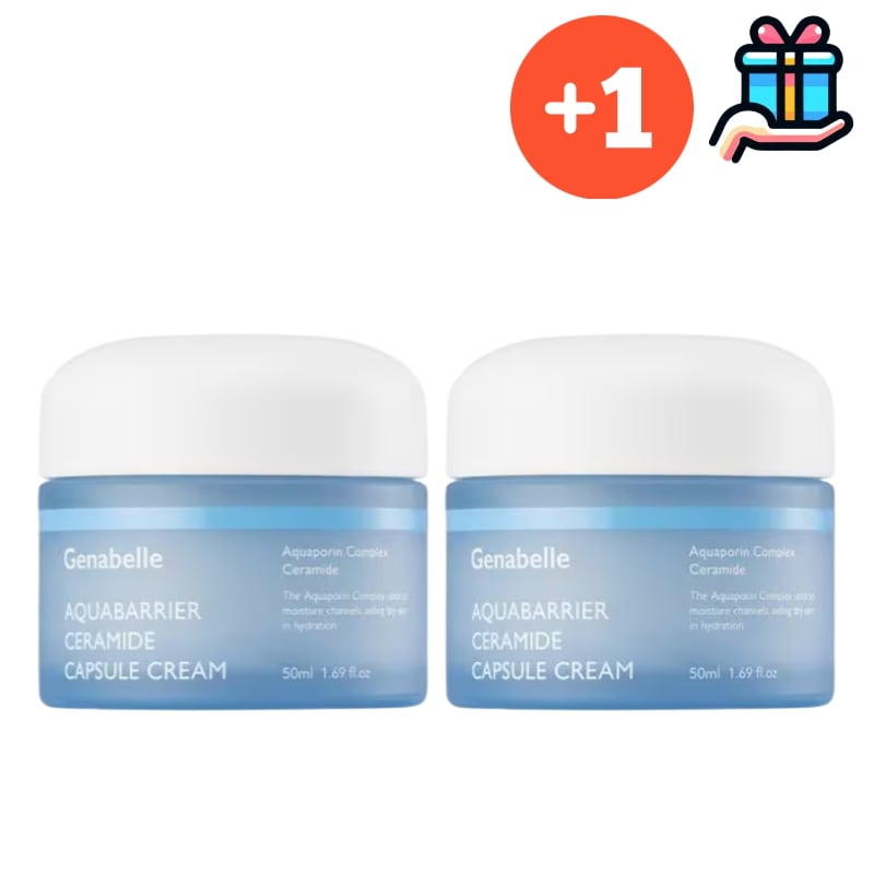[BEST 大容量企画商品1 + 1](水分バリア) アクアバリア セラミド カプセル クリーム 50ml+50ml 計 100ml 水分 ヒアルロン酸 保湿 スキンケア 高栄養 高保湿 韓国コスメ