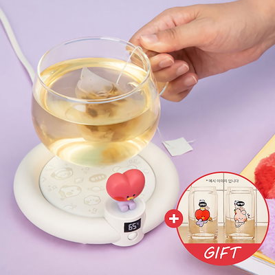 [ 1+1 SET ] minini cup mug warmer+glass cup グラスコップ USB LED...のサムネイル