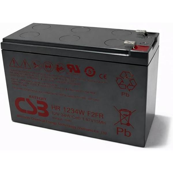 G&Yu HR1234W F2端子 小型制御弁式鉛蓄電池 12V 9Ah 密閉型 VRLA UPS・無停電電源装置 サーバー 通信機器 制御装置