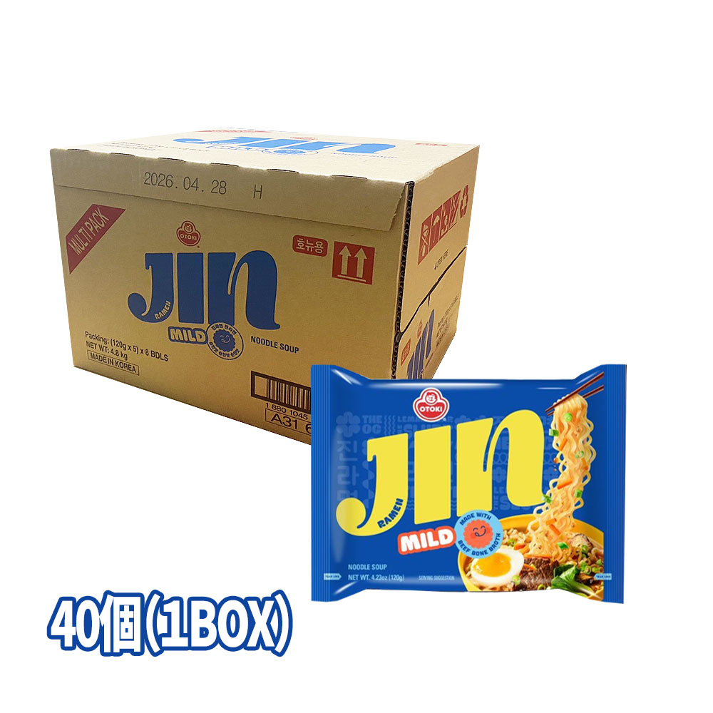 【オットギ】　ジンラーメン（純味）　120ｇ　1箱 (40個入)　輸入版