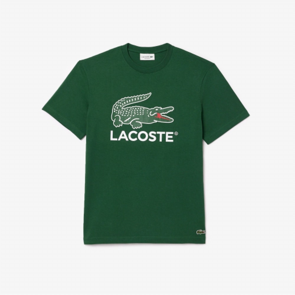 LACOSTE メンズビッグクロコグラフィックTシャツ [グリーン]