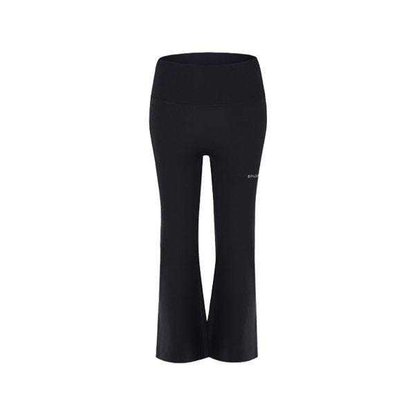 女性セミワイド8分丈レギンス FM1SPJPCNFL354W-BLK