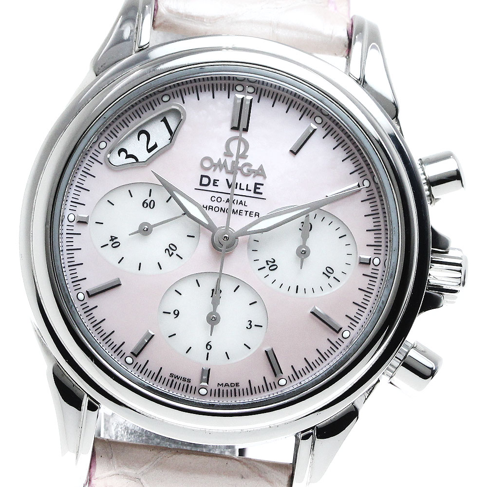 オメガ OMEGA 4878.74 デビル コーアクシャル クロノグラフ 自動巻き レディース 良品 保証書付き_817201【中古】 141,500円