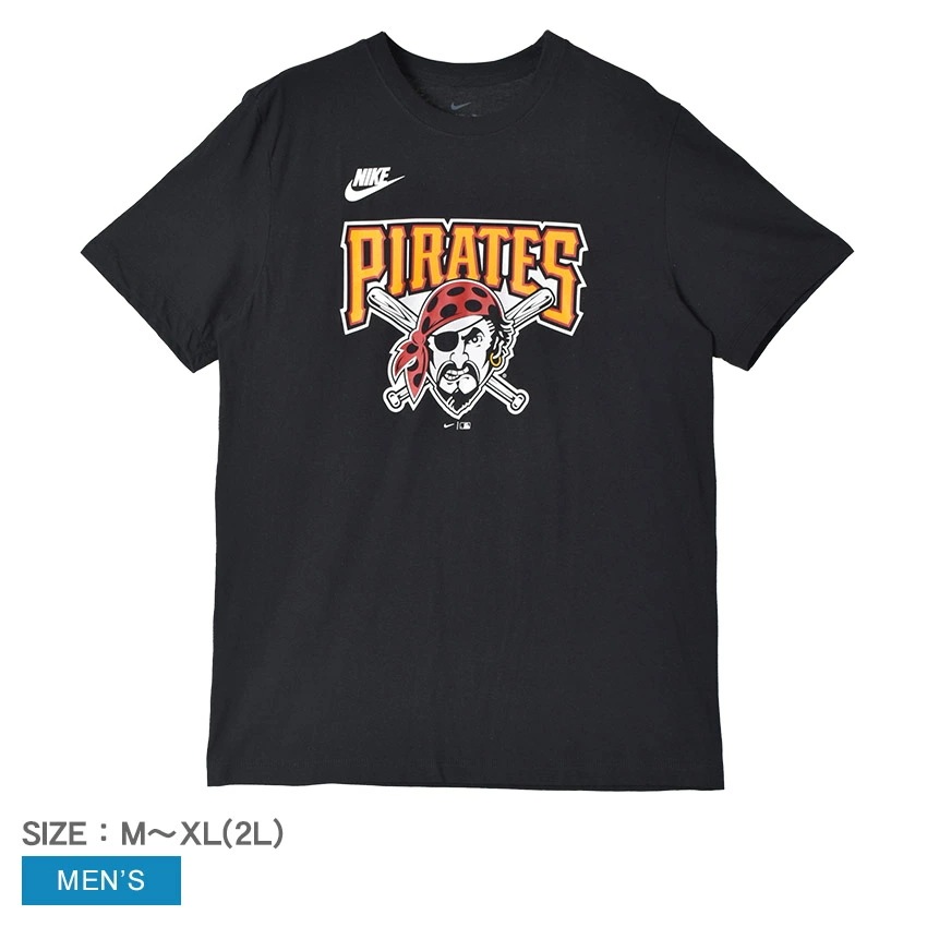 ピッツバーグ・パイレーツ メジャーリーグ トップス 黒 半袖 Tシャツ プリント カジュアル 髑髏 おしゃれ COOPERSTOWN TEAM LOGO TEE N199-00A-P97-UTY メン