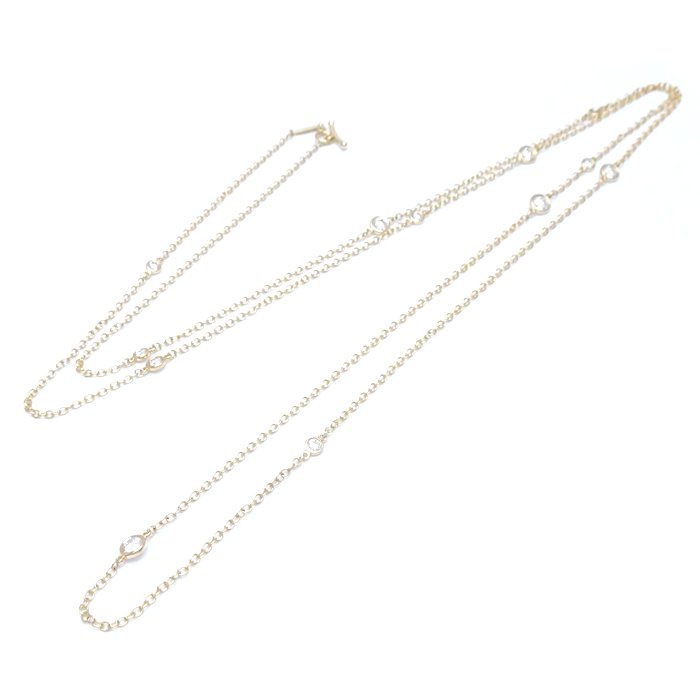 バイザヤード スプリンクル ネックレス ダイヤモンド12石 エルサペレッティ K18YG /293231【中古】 431,200円