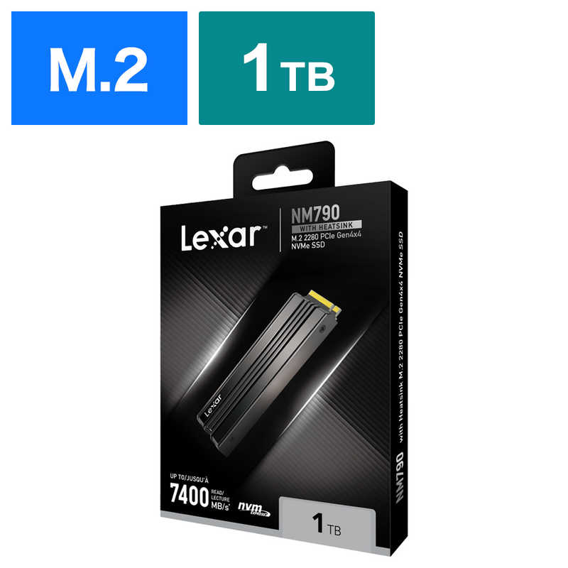 LEXAR　内蔵SSD PCI-Express接続 Lexar NM790 with Heatsink M.2 SSD [1TB /M.2]バルク品　LNM790X001T-RN9NG