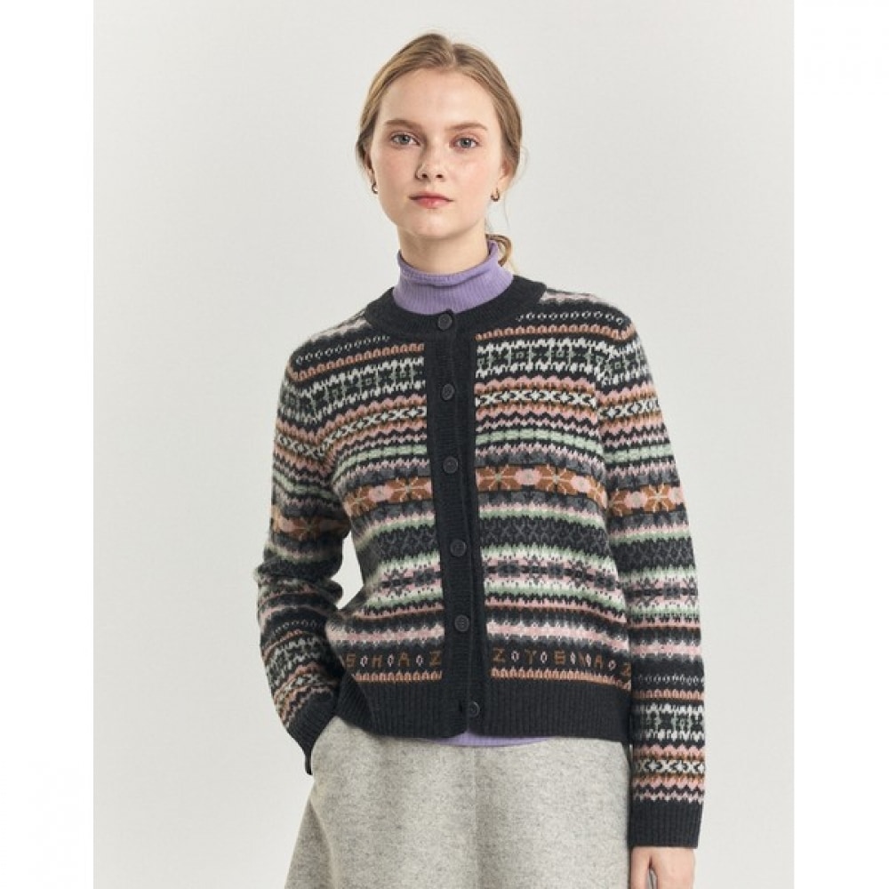 (ヘッジスレディース) 24FW フェアアイルカーディガンチャコールグレー HSSW4D102CG 28,976円