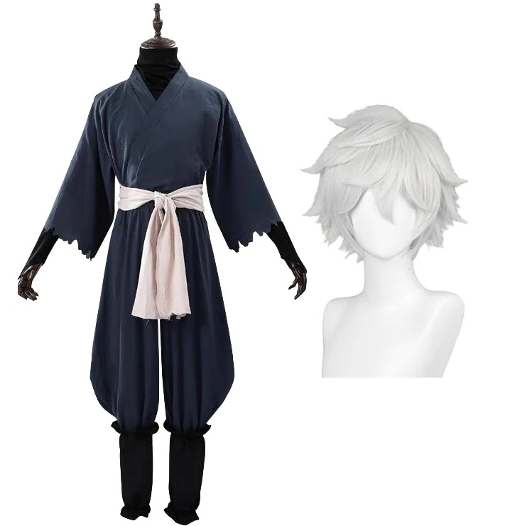 フルセットコスプレ衣地獄楽画眉丸ウィッグ付きイベントパーティー変演出服祝贈り物クリスマスパーティー文化祭