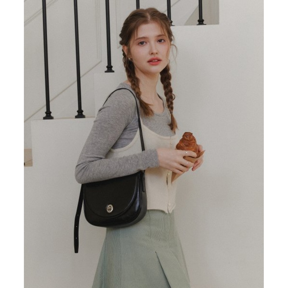 OVHEE ミニョンサドルバッグミニョンサドルバッグ-ブラック