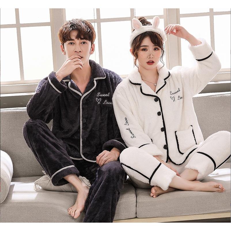 ルームウェア モコモコ パジャマ ペア パジャマ 冬パジャマ 長袖 上下セット ナイトウェア 部屋着 ふわふわ 男性 女性 寝間着 秋冬