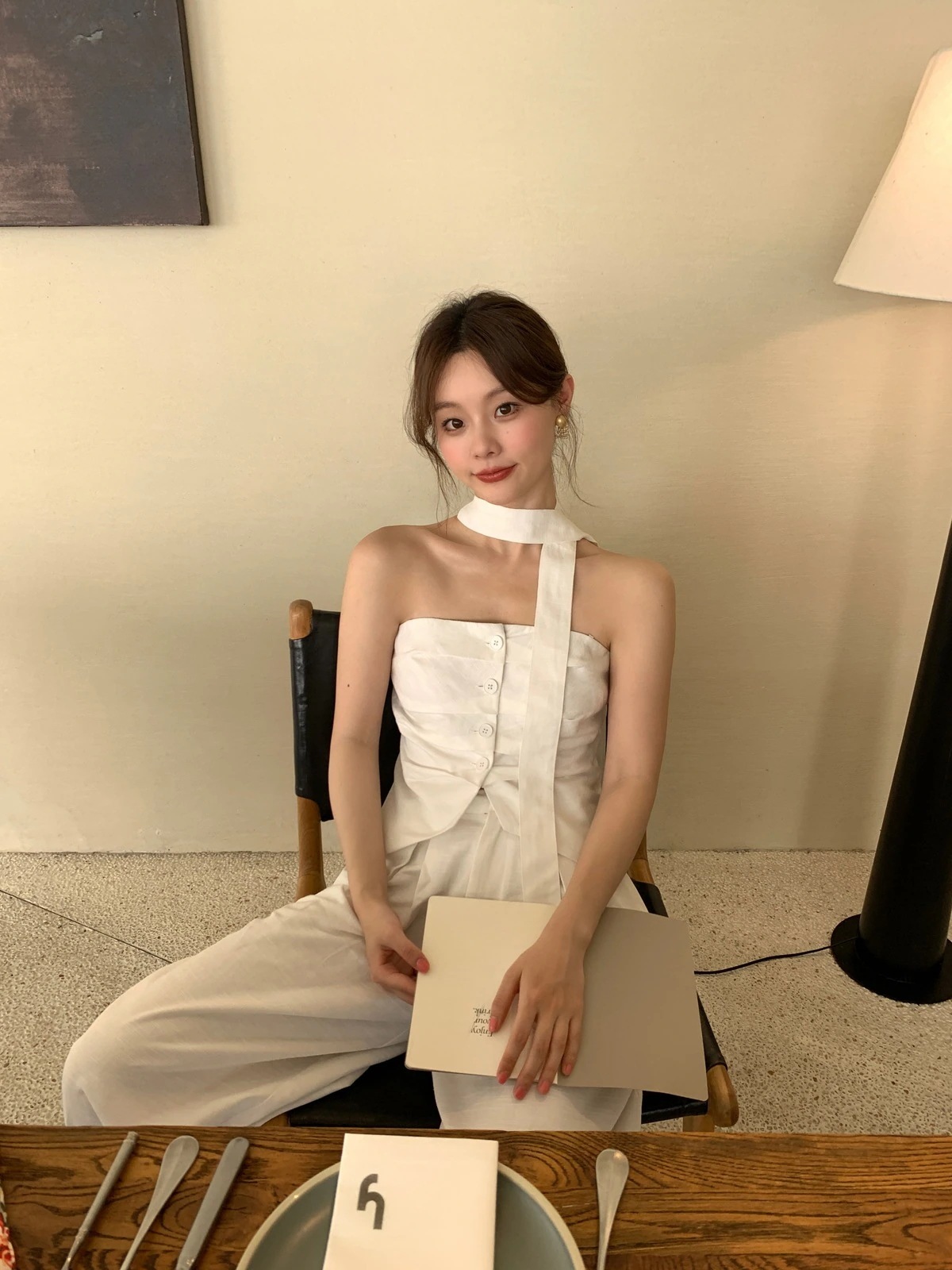 夏新作ファッションスリム薄型涼感セット女性 キャミソールベストワイドパンツツーピース