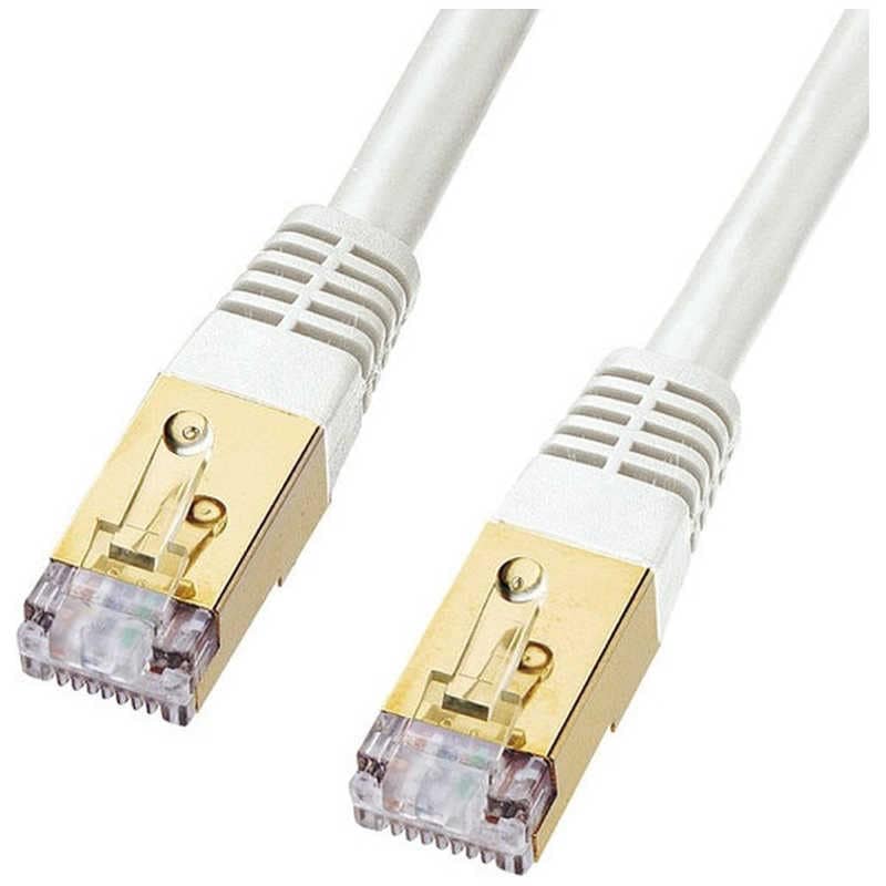 サンワサプライ　LANケーブル ホワイト [10m/カテゴリー7/スタンダード]　KB-T7-10WN