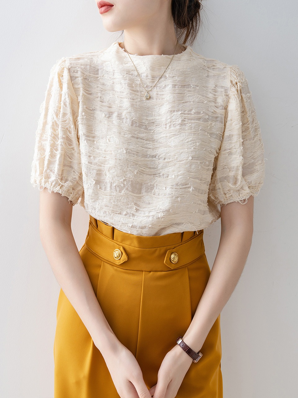 【1点ご購入 で10点プレゼントいたします】シフォンブラウス女2025半袖ブラウス感バブリースリーブトップス 191,095円