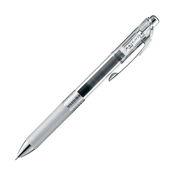 （まとめ）ぺんてる ゲルインクボールペン ノック式エナージェル インフリー 0.4mm ブラック（軸色：クリア）BLN74TL-A 1セット（10本）(×5セット)
