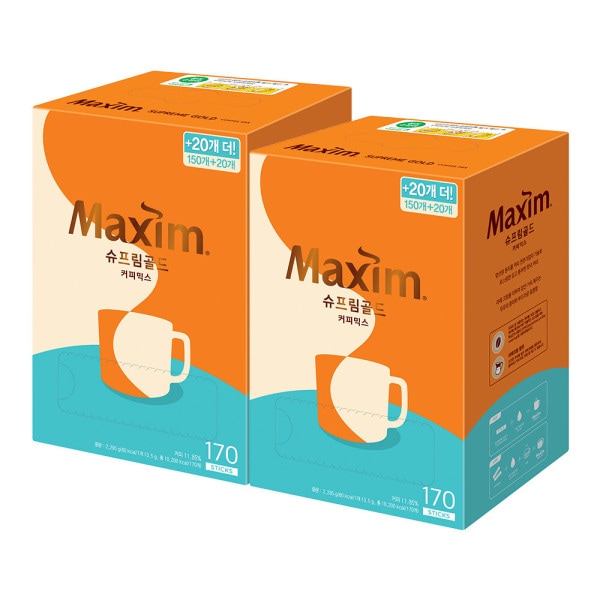 マキシム スプリームゴールド コーヒーミックス 170T X2個 (贈呈品なくなり次第贈呈終了)