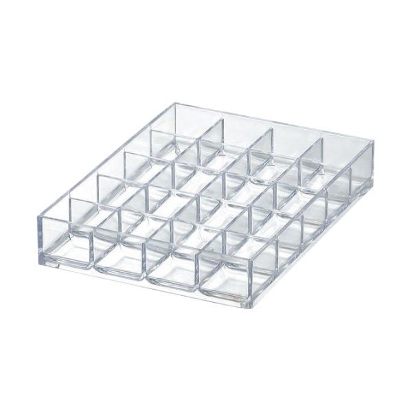 (まとめ) システムトレー (A6 20分割) アクセサリー 文具 収納 クリア 『ライフモデュール』 (40個セット)