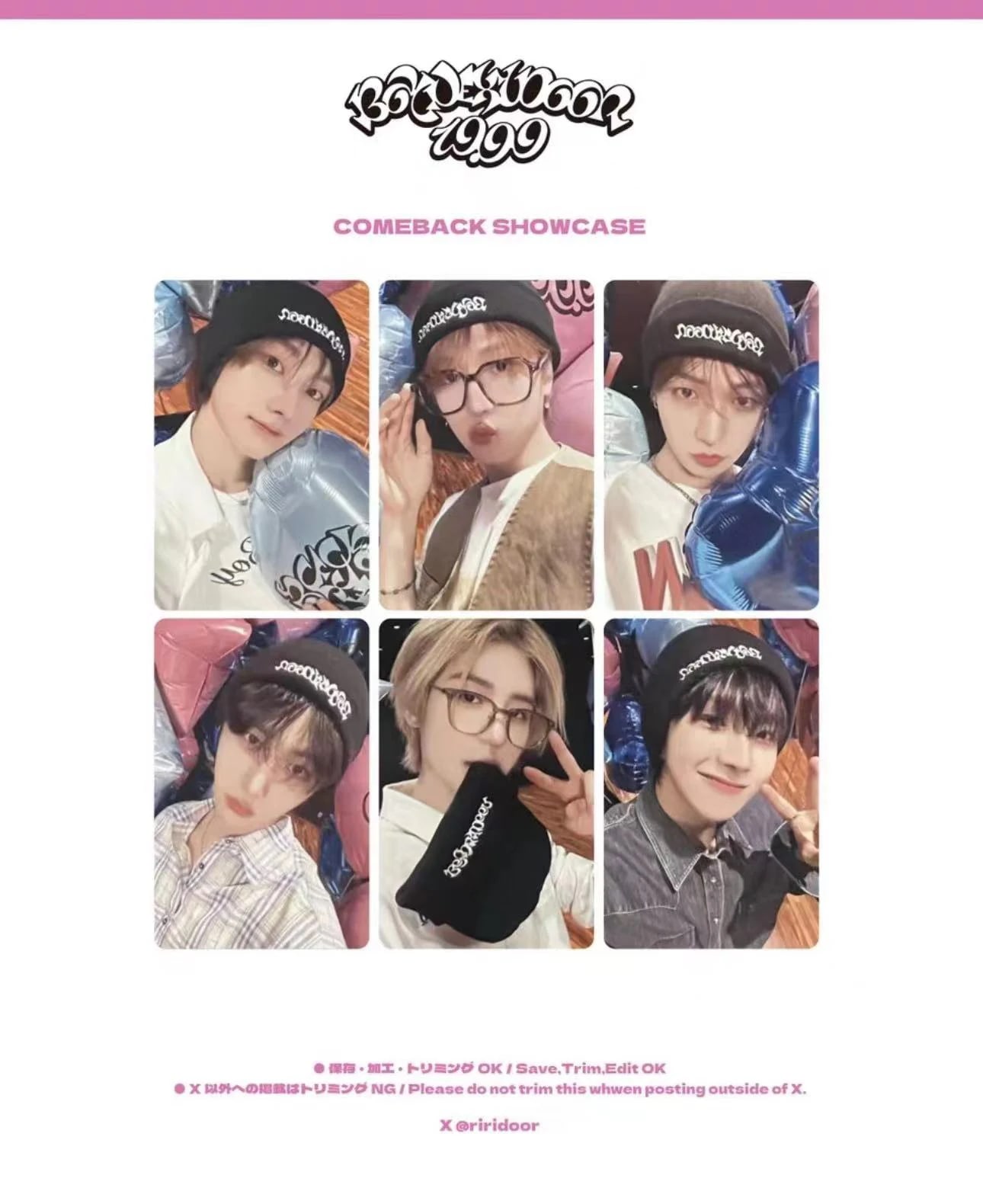 BOYNEXTDOORcomeback19.99showcasesc特典メンバー選択