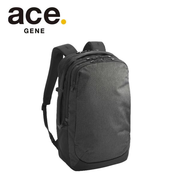 【ace.GENE】 68593 ラグレンティスヘザー リュック 23-27L ビジネス エキスパンダブル B4対応 PC用ポケット かばん バッグ メンズ ギフト プレゼント ブラック