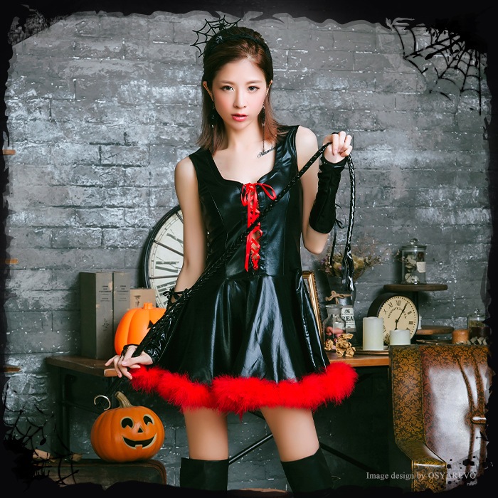 ハロウィン コスプレ デビル 悪魔 小悪魔 魔女 ウィッチ ムチ 鞭 ツノカチューシャ セット コス 4,685円