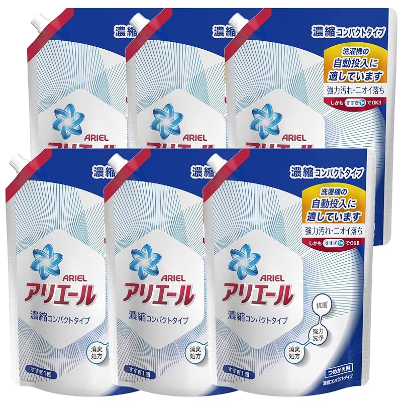 【即納】【ケース販売】アリエール フレッシュクリーンの香り 洗濯用合成洗剤 1000g×6袋
