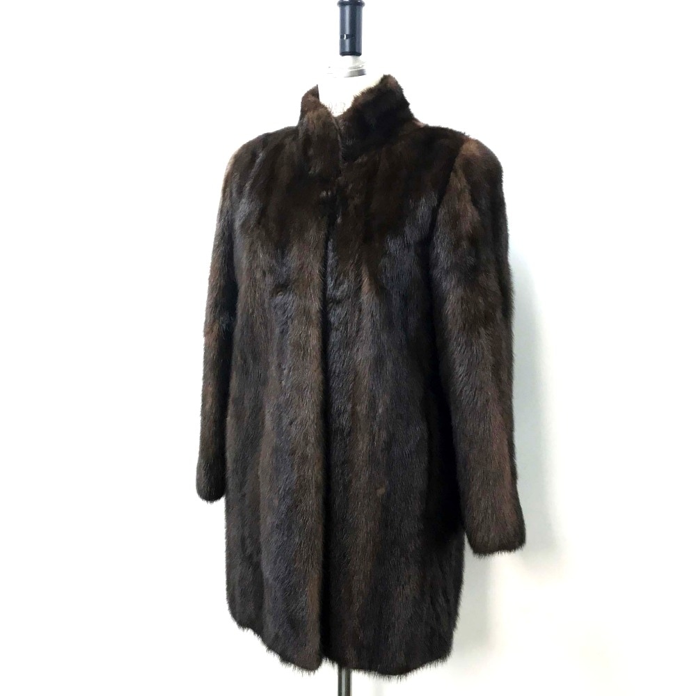 毛皮 ミンクコート 毛皮 ミンク アウター amian POLA 着丈89