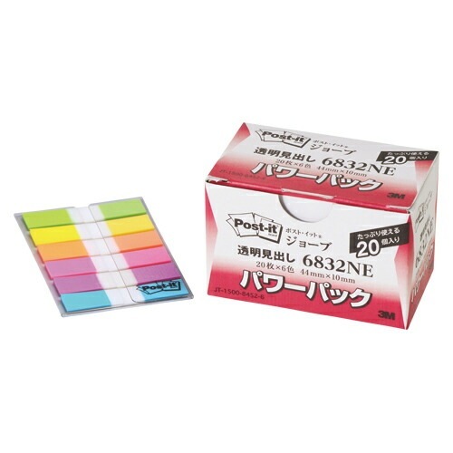 ポストイット ジョーブパワーＰ透明見出し 6832NE