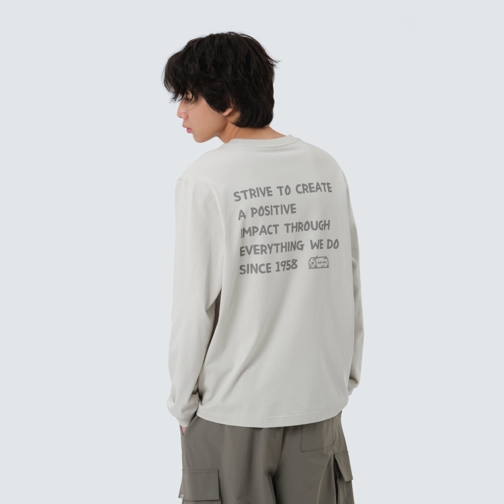 スノーピークアパレルエアロヒートレタリングロングスリーブ T シャツストーングレー (S25FUFTL24)