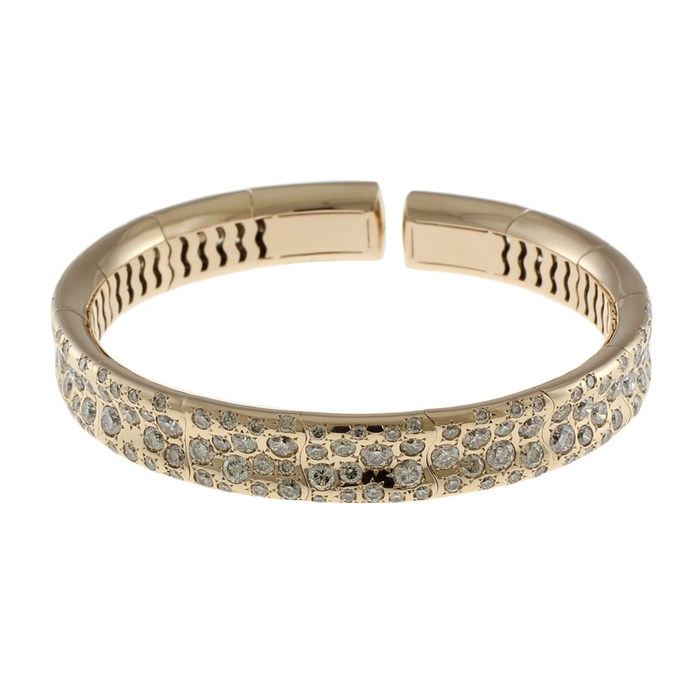 カシケイ メランジェ バングル 18金 K18ピンクゴールド ブラウンダイヤモンド KASHIKEY 中古 美品