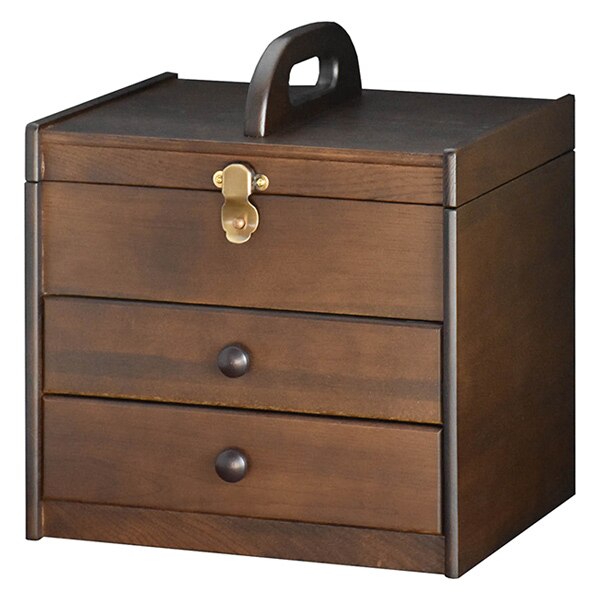 メイクボックス 幅30cm 木製 ミラー付 引き出し付 化粧品 収納 メーキャップボックス