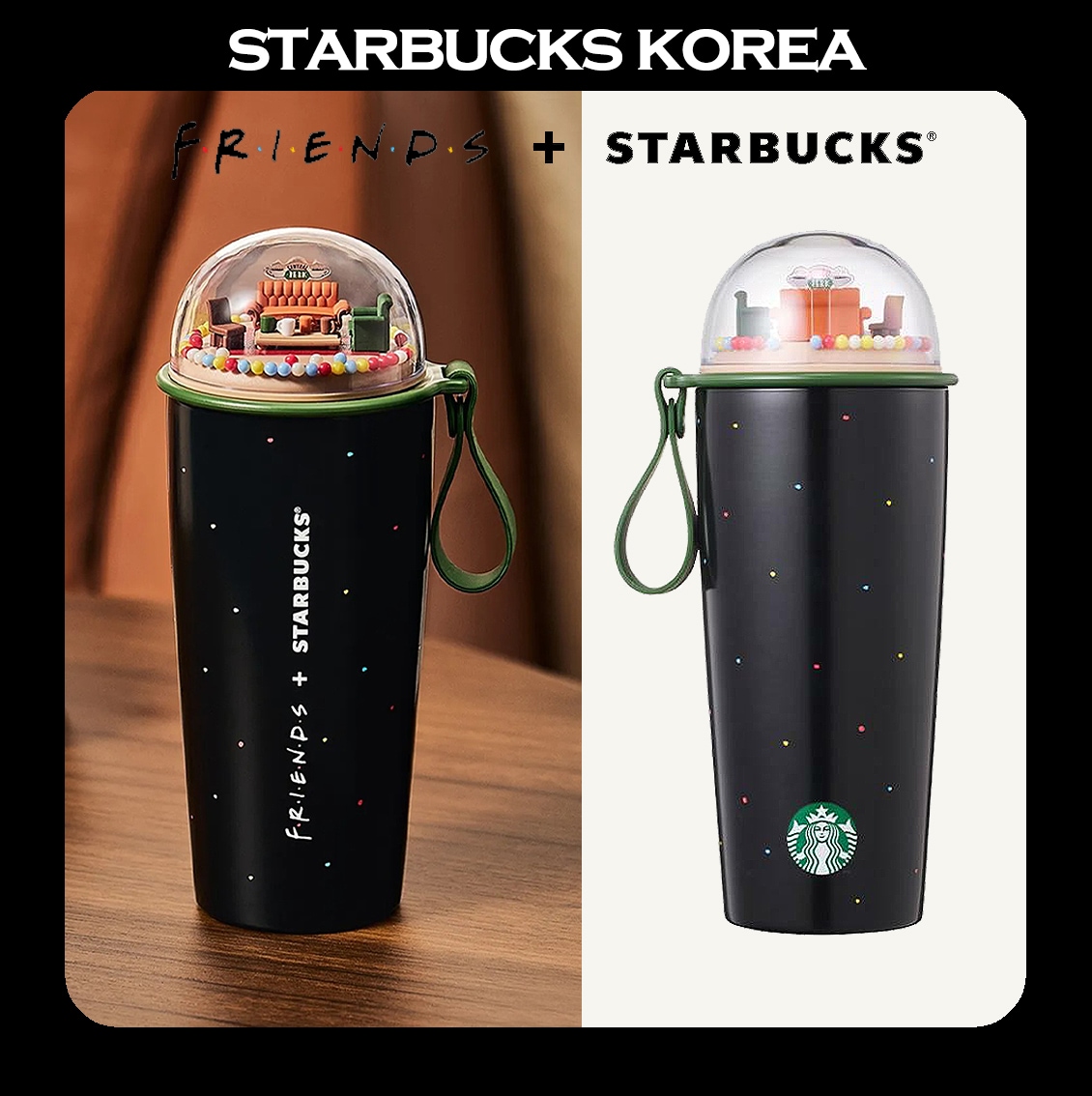 [韓国スターバ x F.R.I.E.N.D.S] SS Friends Chubby Dome Tumbler 473ml
