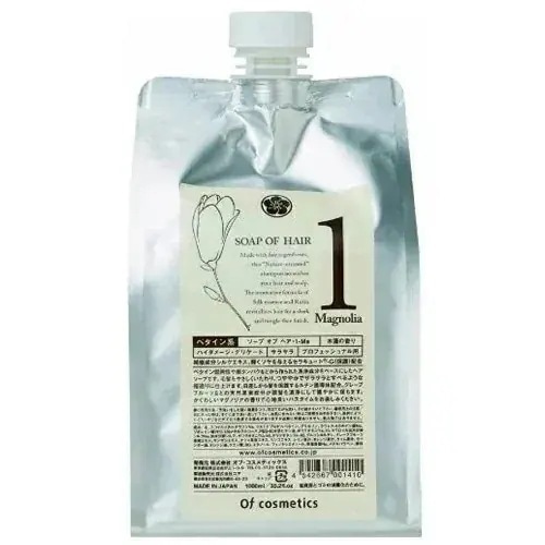 [国内正規品] オブ・コスメティックス ソープオブヘア 1-Ma 1000ml(リフィル） Of cosmetics シルクエキス さらさら 指通り ツヤ 天使の輪 マグノリア 木蓮 ルチン誘導体