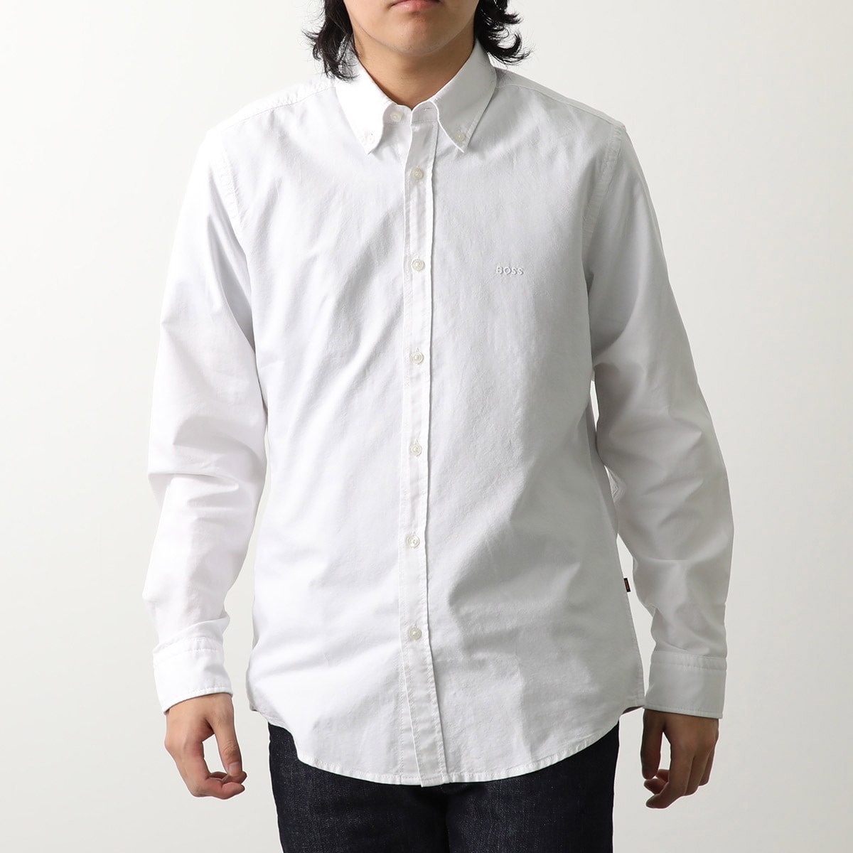 HUGO BOSS ORANGE ヒューゴボス オレンジ シャツ 50519707 メンズ 長袖 コットン レギュラーフィット オックスフォード ロゴ刺繍 10