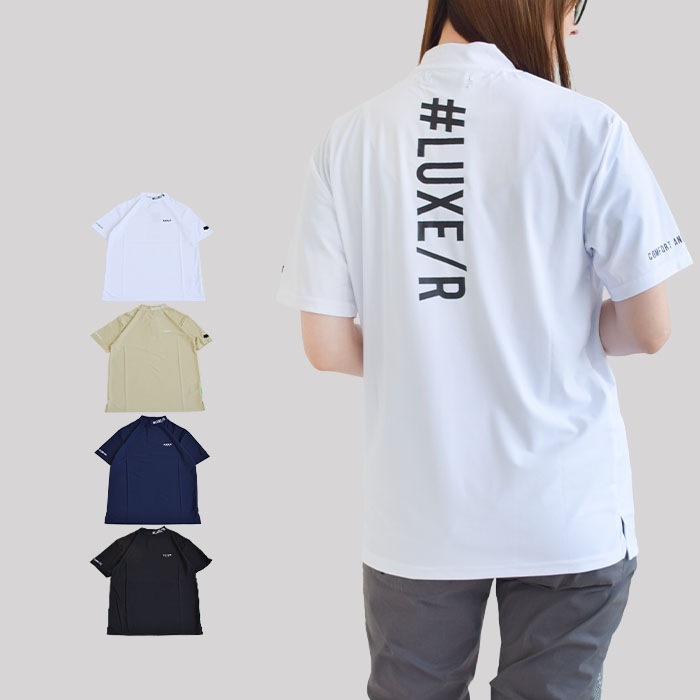 【2025春夏新作】ラグジュ ゴルフ LUXE/R 半袖 Tシャツ トップス 半袖T プルオーバー 3Dプリントスムース プルオーバー ショートスリーブ　45991