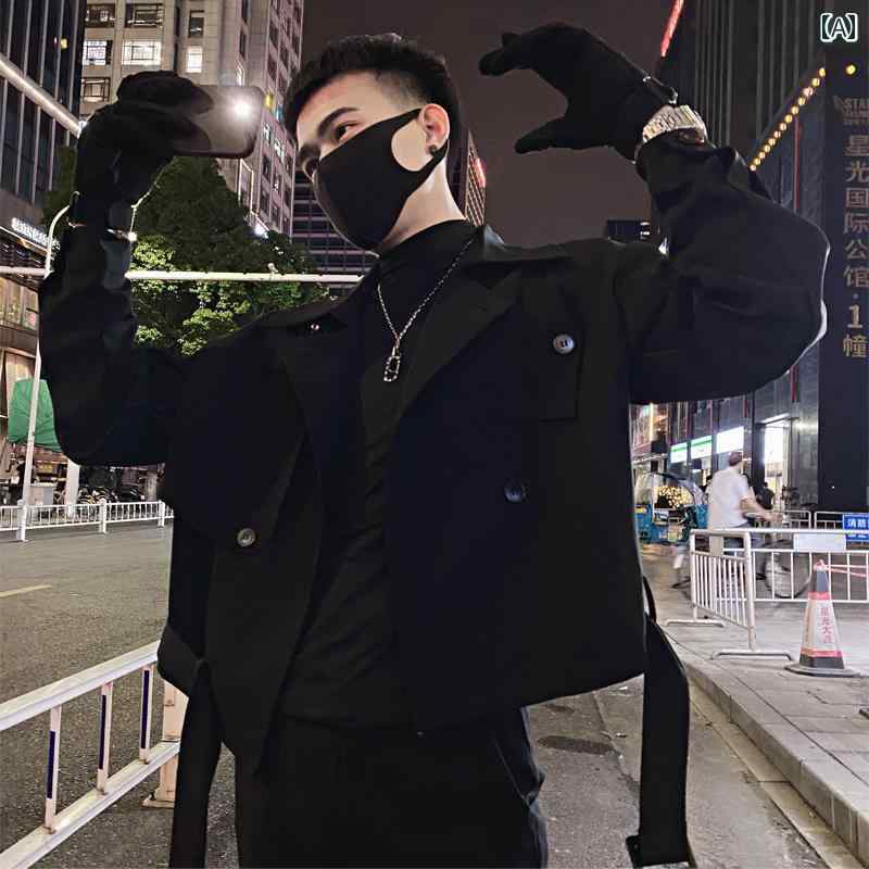 アウター メンズ カジュアル おしゃれ トレンディ 秋冬 ショート ジャケット カジュアル 起毛 厚手 コート 韓国 トレンディ トップス スコート