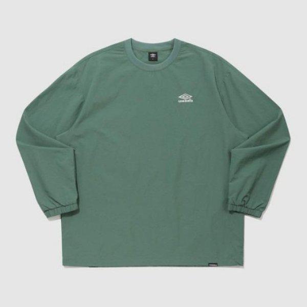 長袖Tシャツ CQK UQ111CWT25-BGN アーチレタリングピステ BLUE GREEN