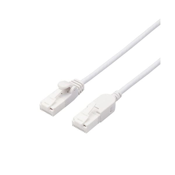 (3セット) エレコム スイングコネクターLANケーブル(Cat6A準拠) 2m ホワイト LD-GPATSW/WH20X3