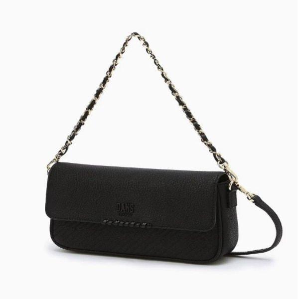 ブラックロゴ装飾牛革ミニショルダーバッグ DCWA4F157BK