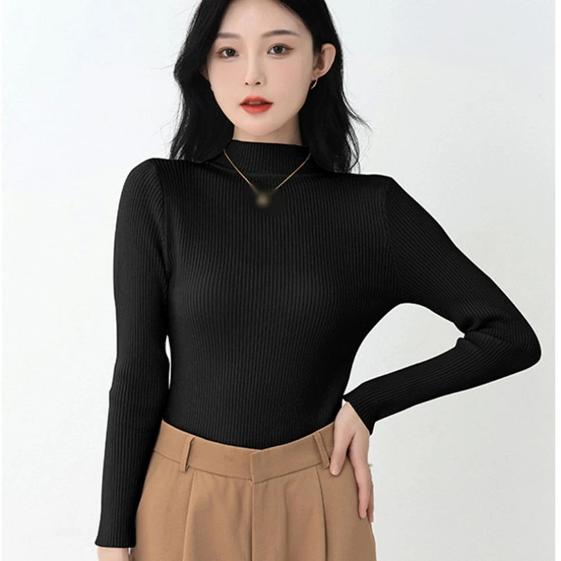 OFFクーポン ベーシック タートル ニット レディース セーター 長袖 秋冬 春 ハイネック プルオーバーニット ニットセーター ストレッチ 可愛い 無地 暖かい 柔らかい オフィス ビジネス 通勤