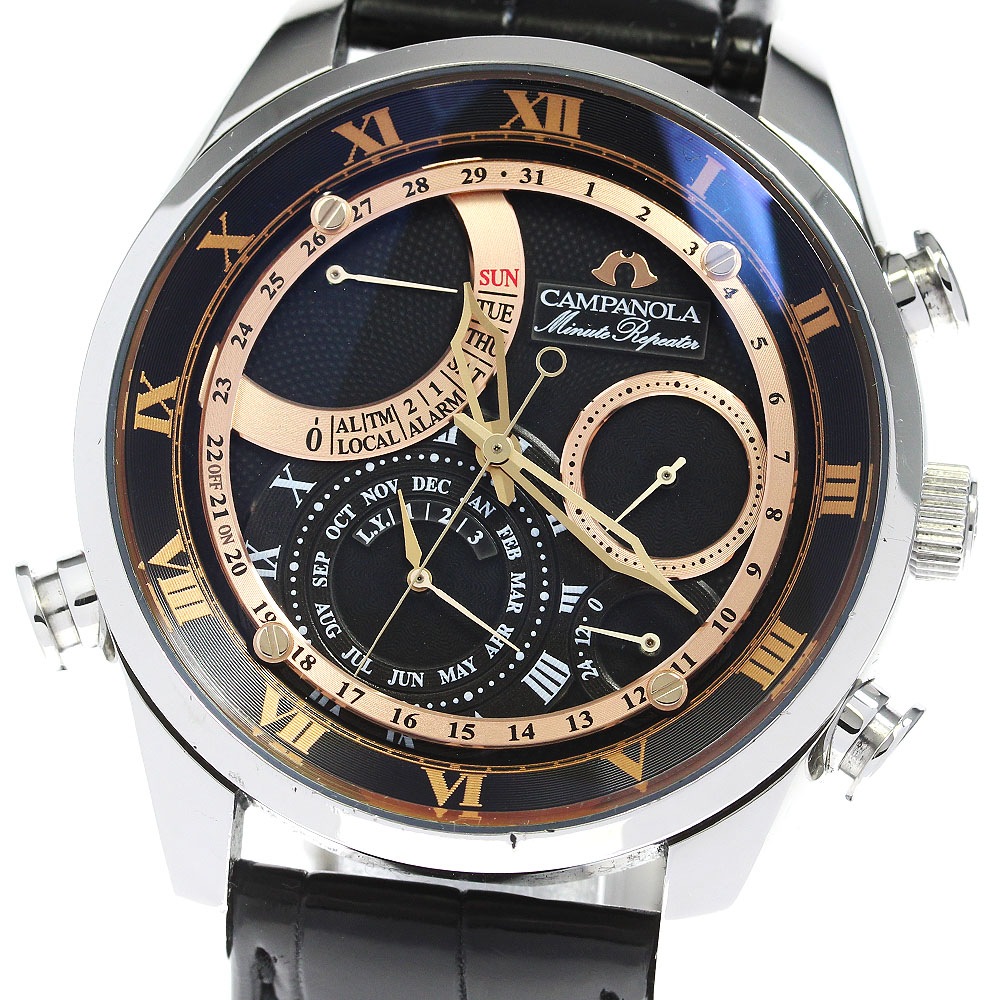 シチズン CITIZEN AH7061-00E/6762-T022073 カンパノラ　 ミニッツリピーター クォーツ メンズ 箱保証書付き_821477【中古】