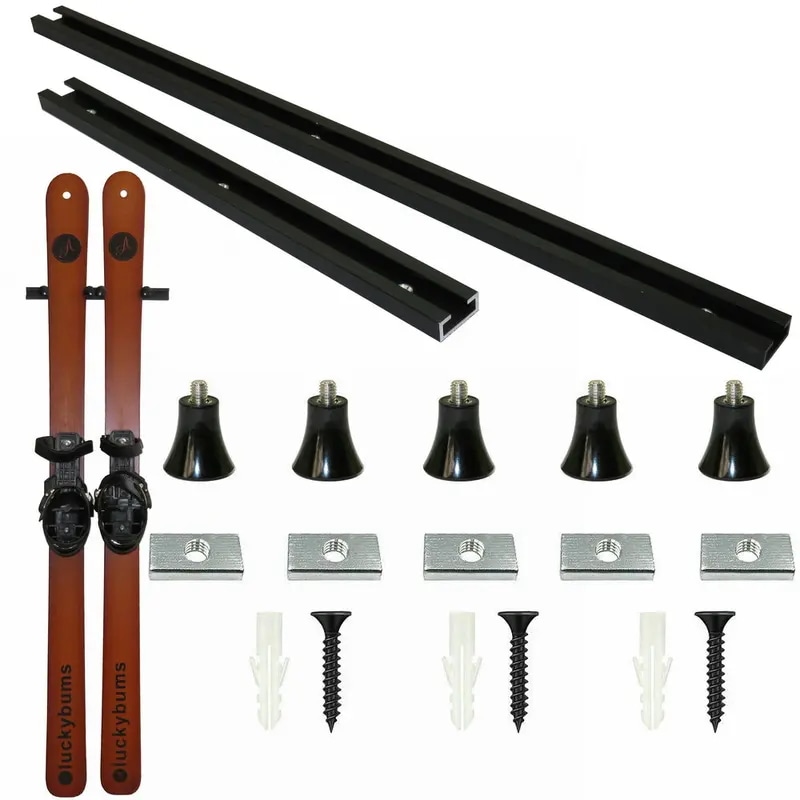 調節可能なフローティングスキーウォール収納ラックアルミ製ホームスキーレールマウントショップウィンドウディスプレイまたはストレージ用 9,021円