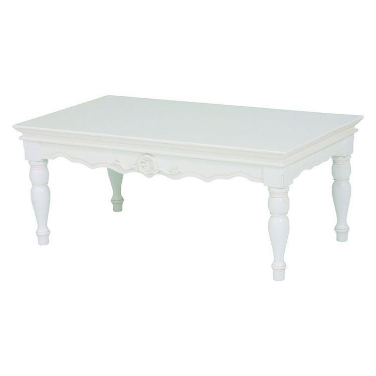 テーブル おしゃれ 幅90×奥行50×高さ37cm ホワイト 白