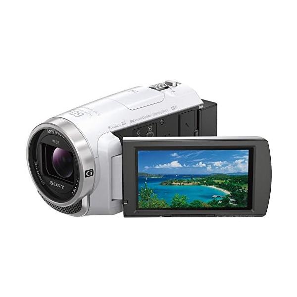 【中古】ソニー ビデオカメラ HDR-PJ680 64GB 光学30倍 ホワイト Handycam HDR-PJ680 W