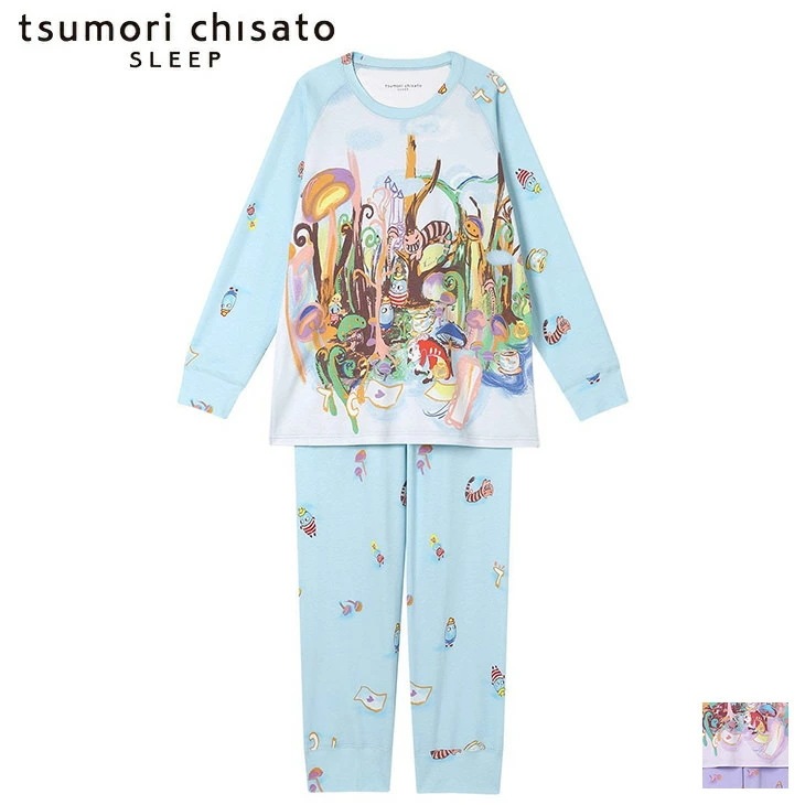 ツモリチサト tsumori chisato ワコール wacoal パジャマ ルームウェア 部屋着 長袖 不思議の国の住人達 ツモリチサトスリープ 寝間着 秋冬 UDX590