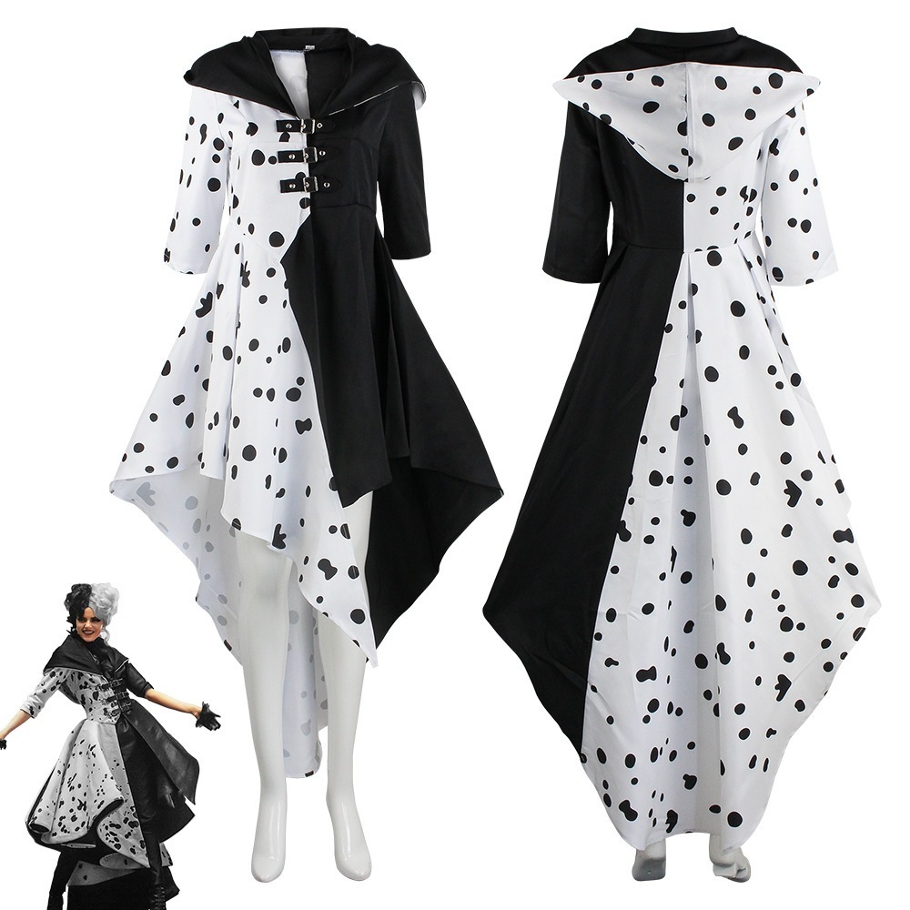 【限定特典】黒と白魔女クイラシミコスプレ衣装101忠犬cosワンピースコスプレ衣装